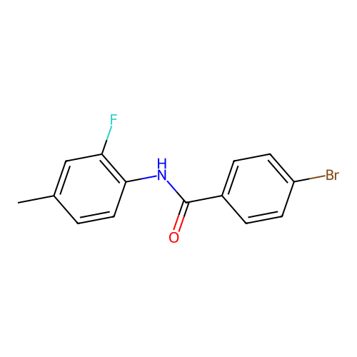 4-bromo-N-(2-fluoro-4-methylphenyl)benzamide structure