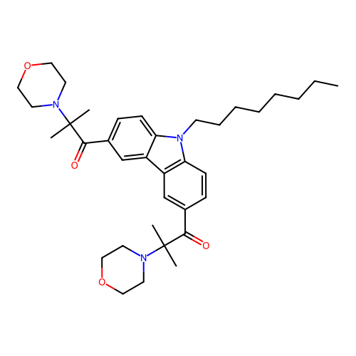 3,6-Bis(2-methyl-2-morpholinopropionyl)-9-octylcarbazole structure