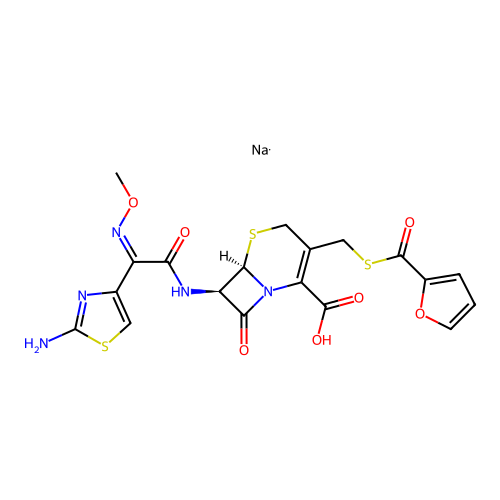 Ceftiofur sodium structure