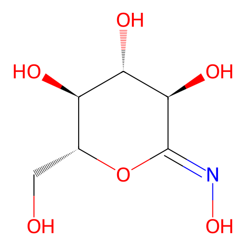 Gluconohydroximo-1,5-lactone structure