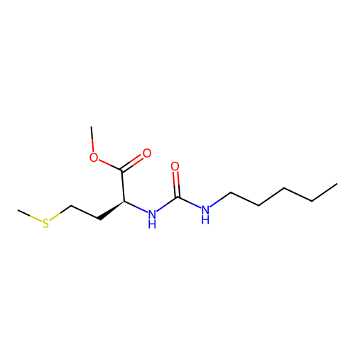 methyl N-(pentylcarbamoyl)-L-methioninate structure