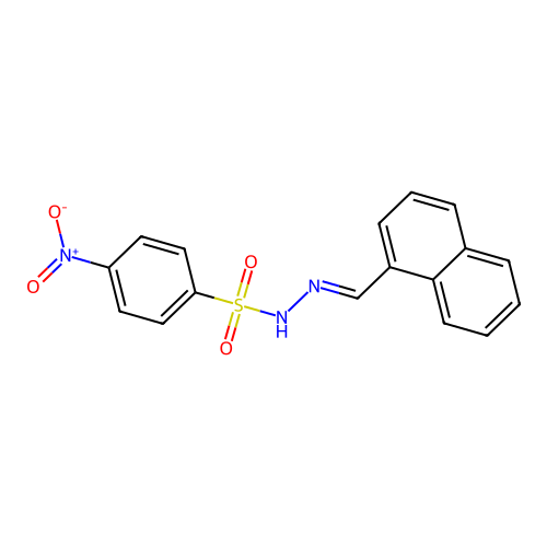 4-(Hydroxy(oxido)amino)-N'-(1-naphthylmethylene)benzenesulfonohydrazide structure