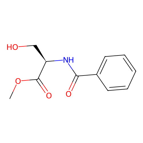 methyl (2R)-2-benzamido-3-hydroxypropanoate structure