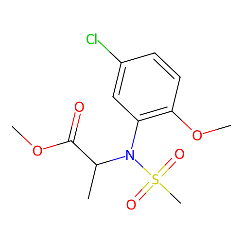 Methyl N-(5-chloro-2-methoxyphenyl)-N-(methylsulfonyl)alaninate structure