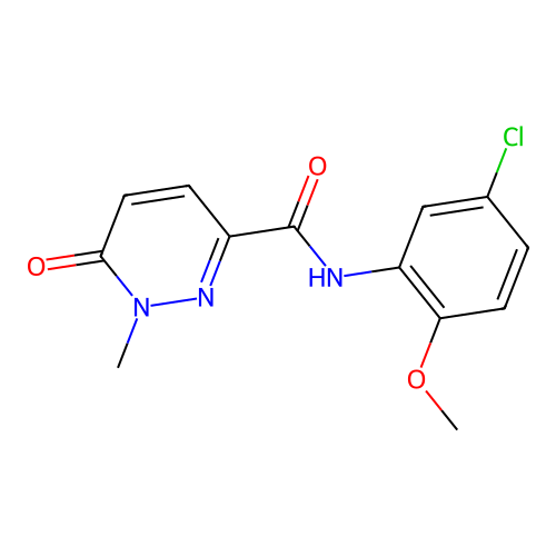 N-(5-chloro-2-methoxyphenyl)-1-methyl-6-oxo-1,6-dihydropyridazine-3-carboxamide structure