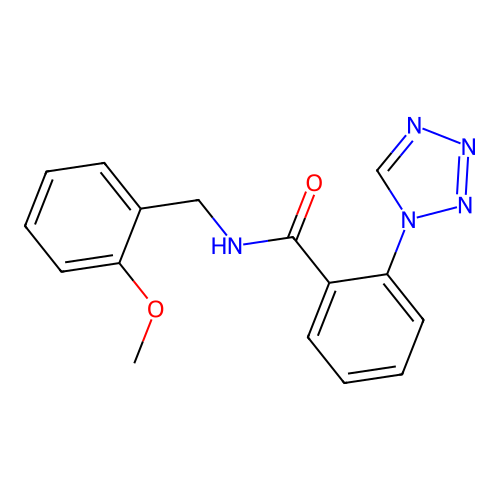 N-(2-methoxybenzyl)-2-(1H-tetrazol-1-yl)benzamide structure