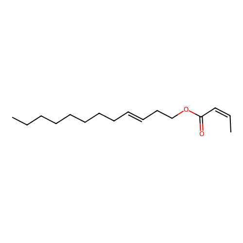 Z-3-Dodecenyl E-crotonate structure