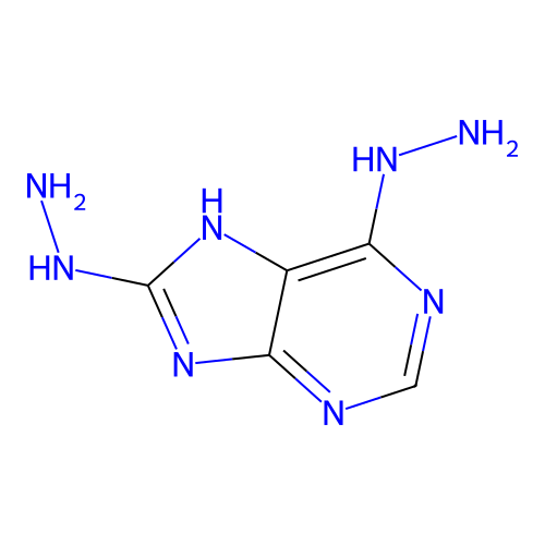 (6-hydrazinyl-7H-purin-8-yl)hydrazine structure