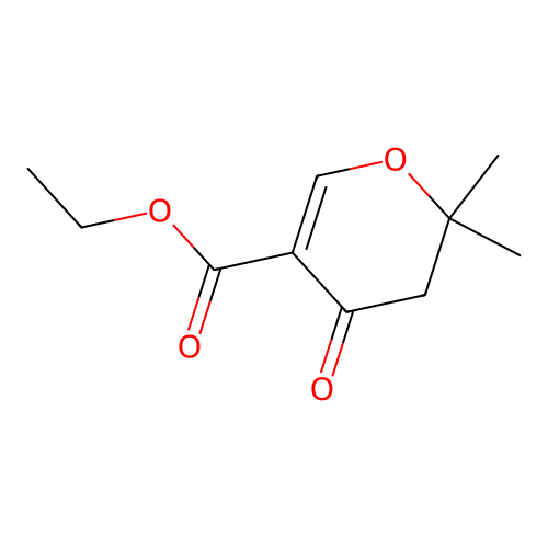 6,6-Dimethyl-4-oxo-5,6-dihydro-4H-pyran-3-carboxylic acid ethyl ester structure