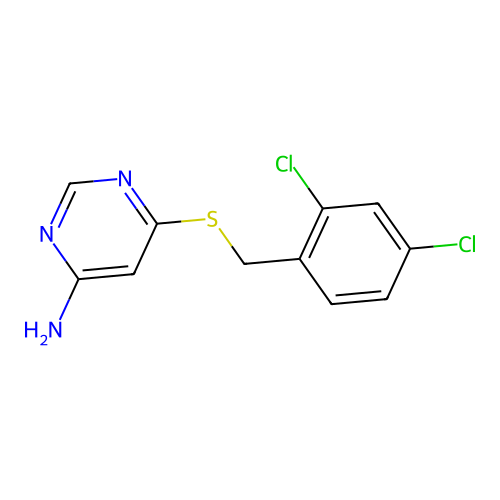 6-[(2,4-Dichlorophenyl)methylsulfanyl]pyrimidin-4-amine structure