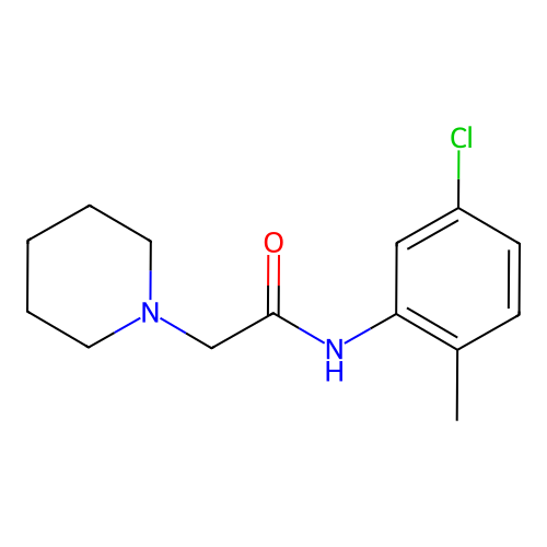 N-(5-chloro-2-methylphenyl)-2-(piperidin-1-yl)acetamide structure