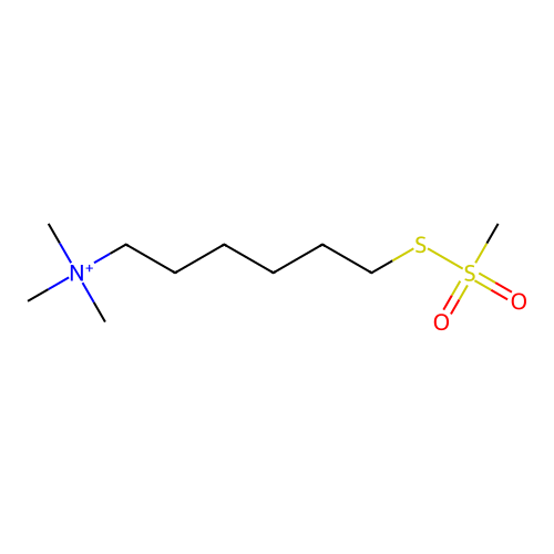 N,N,N-Trimethyl-6-((methylsulfonyl)thio)hexan-1-aminium structure