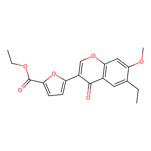 ethyl 5-(6-ethyl-7-methoxy-4-oxo-4H-chromen-3-yl)furan-2-carboxylate structure