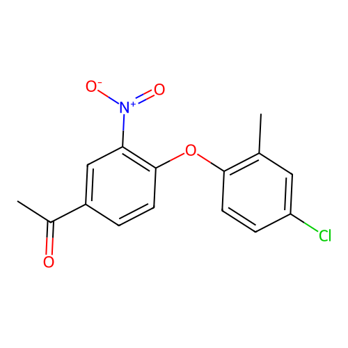 1-[4-(4-Chloro-2-methylphenoxy)-3-nitrophenyl]ethanone structure