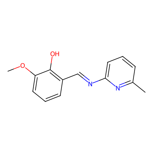 2-Methoxy-6-[(6-methyl-2-pyridinyl)iminomethyl]phenol structure