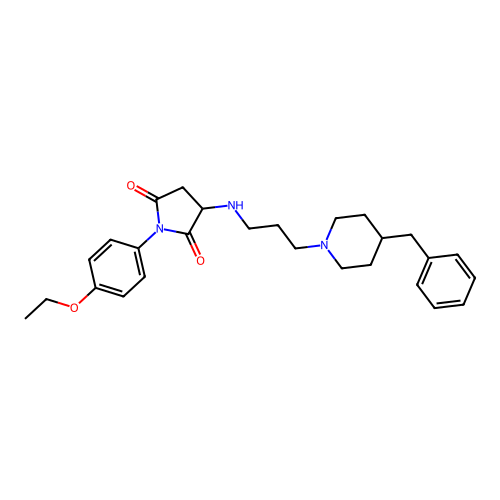 3-((3-(4-benzylpiperidin-1-yl)propyl)amino)-1-(4-ethoxyphenyl)pyrrolidine-2,5-dione structure
