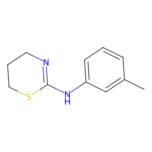 N-(3-methylphenyl)-5,6-dihydro-4H-1,3-thiazin-2-amine structure