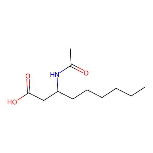 3-(Acetylamino)nonanoic acid structure