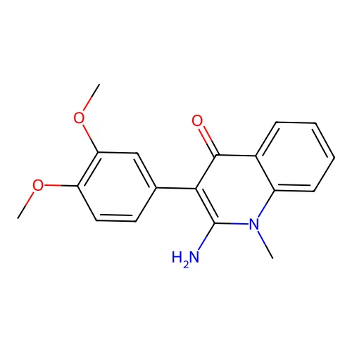 2-氨基-3-(3,4-二甲氧基苯基)-1-甲基喹啉-4-酮 structure