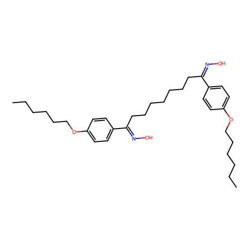 (1Z,9E)-1,9-bis[4-(hexyloxy)phenyl]-N,N'-dihydroxynonane-1,9-diimine structure