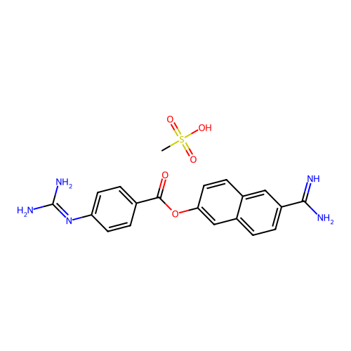 Nafamostat mesylate structure