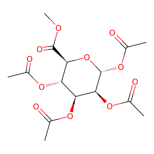 Methyl (2S,3S,4S,5S,6R)-3,4,5,6-tetraacetyloxyoxane-2-carboxylate structure