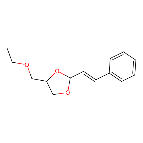4-(ethoxymethyl)-2-[(E)-2-phenylethenyl]-1,3-dioxolane structure