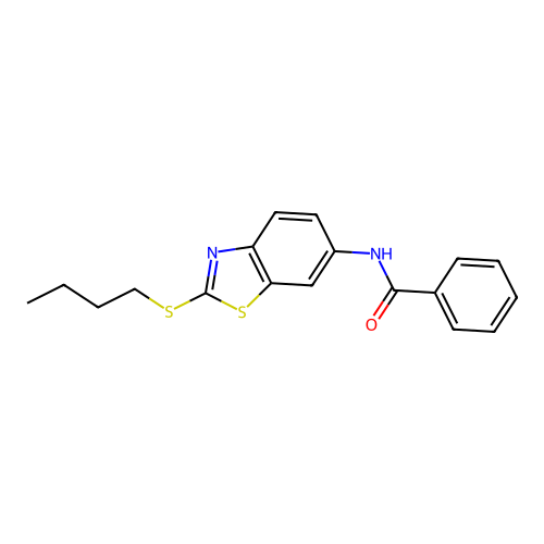 N-[2-(butylsulfanyl)-1,3-benzothiazol-6-yl]benzamide structure