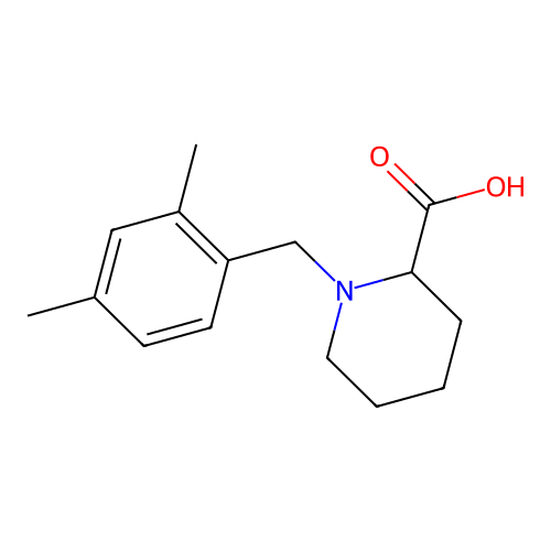 1-[(2,4-Dimethylphenyl)methyl]piperidine-2-carboxylic acid structure