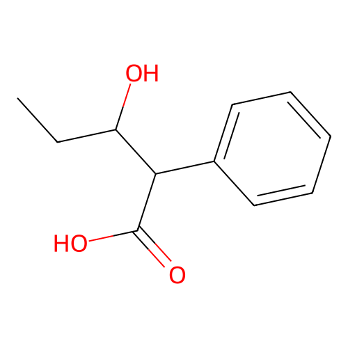 3-羟基-2-苯基戊酸 structure
