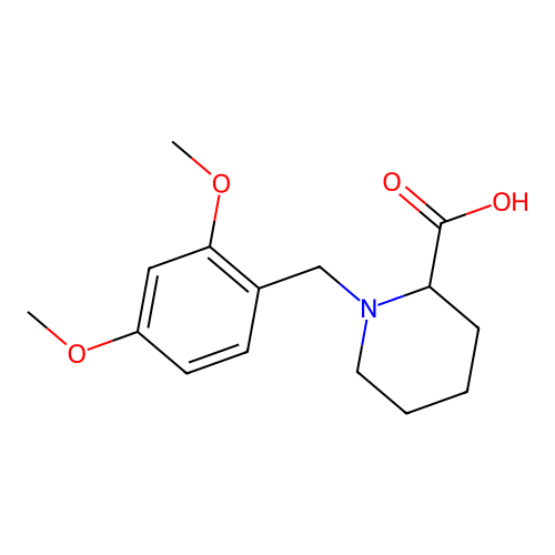 1-[(2,4-Dimethoxyphenyl)methyl]piperidine-2-carboxylic acid structure