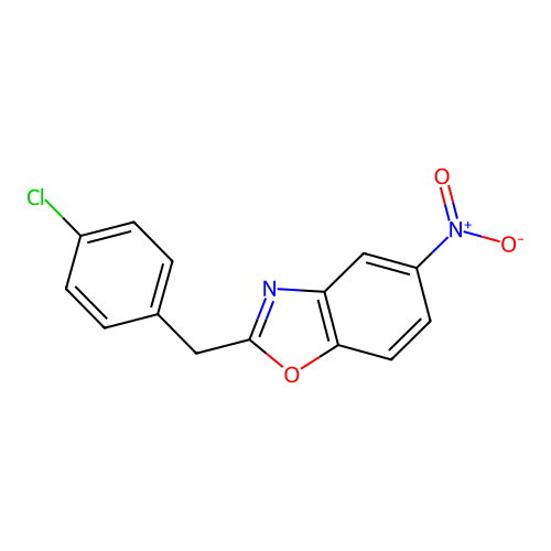 Benzoxazole, 2-[(4-chlorophenyl)methyl]-5-nitro- structure