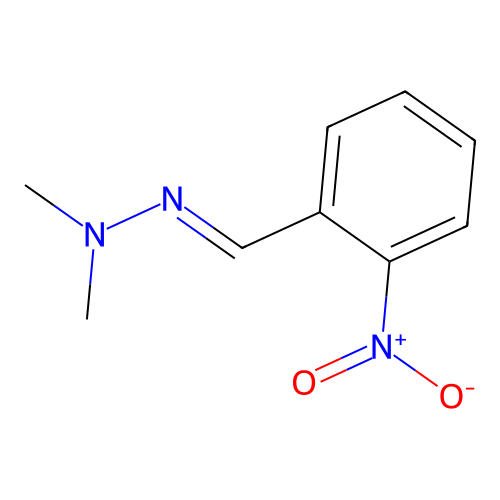 2-Nitrobenzaldehyde, 2,2-dimethylhydrazone structure