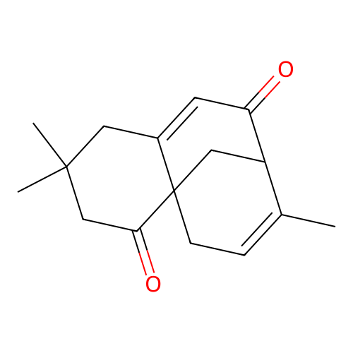 2,2,7-trimethyl-2,3-dihydro-1H-4a,8-methanobenzo[8]annulene-4,9(5H,8H)-dione structure