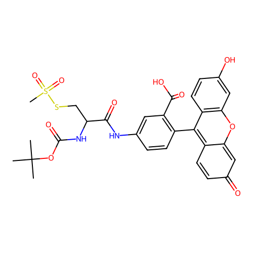 t-Boc-MTSEA-Fluorescein structure