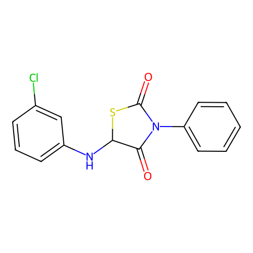 5-[(3-Chlorophenyl)amino]-3-phenyl-1,3-thiazolidine-2,4-dione structure
