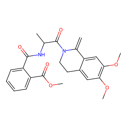 methyl 2-((1-(6,7-dimethoxy-1-methylene-3,4-dihydroisoquinolin-2(1H)-yl)-1-oxopropan-2-yl)carbamoyl)benzoate structure