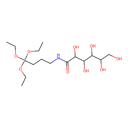 2,3,4,5,6-pentahydroxy-N-(3-triethoxysilylpropyl)hexanamide structure
