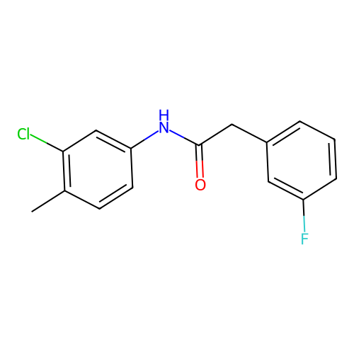 N-(3-chloro-4-methylphenyl)-2-(3-fluorophenyl)acetamide structure