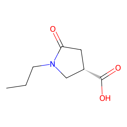 (3S)-5-oxo-1-propylpyrrolidine-3-carboxylic acid structure