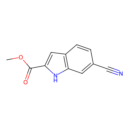 Methyl 6-cyano-1H-indole-2-carboxylate structure