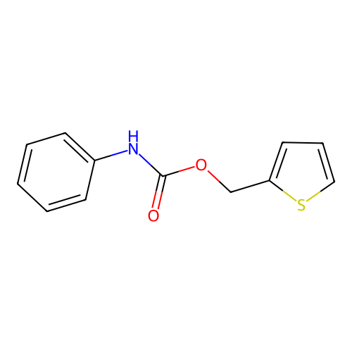 N-phenyl(2-thienylmethoxy)carboxamide structure