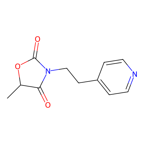 5-Methyl-3-(2-(4-pyridyl)ethyl)-2,4-oxazolidinedione structure