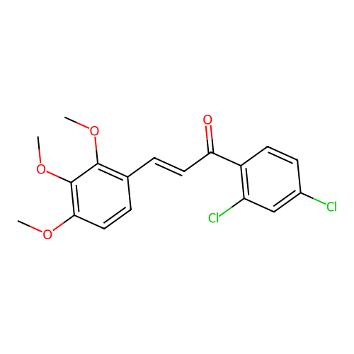 (2E)-1-(2,4-Dichlorophenyl)-3-(2,3,4-trimethoxyphenyl)prop-2-en-1-one structure