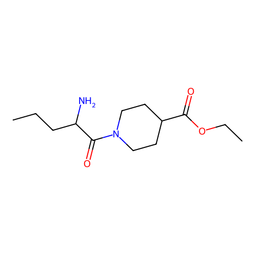 Ethyl 1-(2-aminopentanoyl)piperidine-4-carboxylate structure