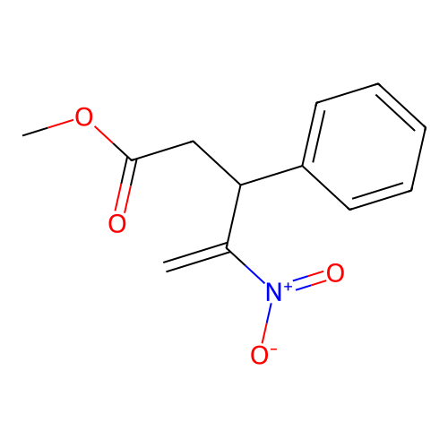 Benzenepropanoic acid, beta-(1-nitroethenyl)-, methyl ester structure