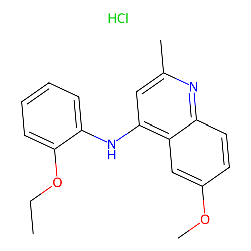 N-(2-ethoxyphenyl)-6-methoxy-2-methylquinolin-4-amine hydrochloride structure