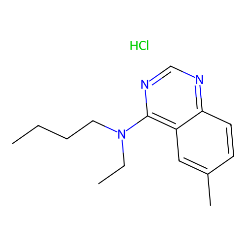 N-butyl-N-ethyl-6-methylquinazolin-4-amine hydrochloride structure