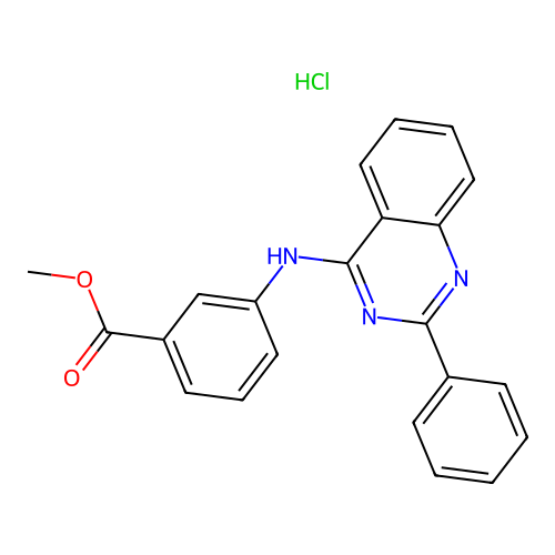 Methyl 3-[(2-phenylquinazolin-4-yl)amino]benzoate, chloride structure