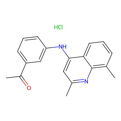 1-[3-(2,8-Dimethyl-quinolin-4-ylamino)-phenyl]-ethanone structure